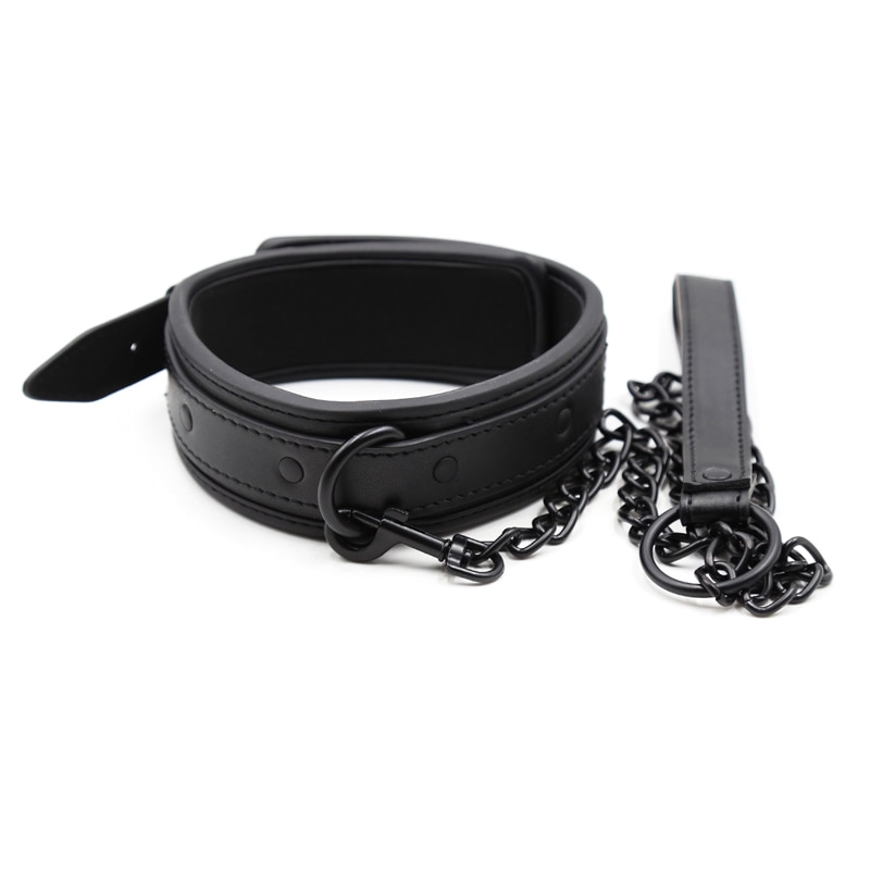 Bdsm Collar Leather And Iron Chain Link bdsm Slave Collars Women Bondage Collar Sex Toys For Couples Adults Sex Restraints