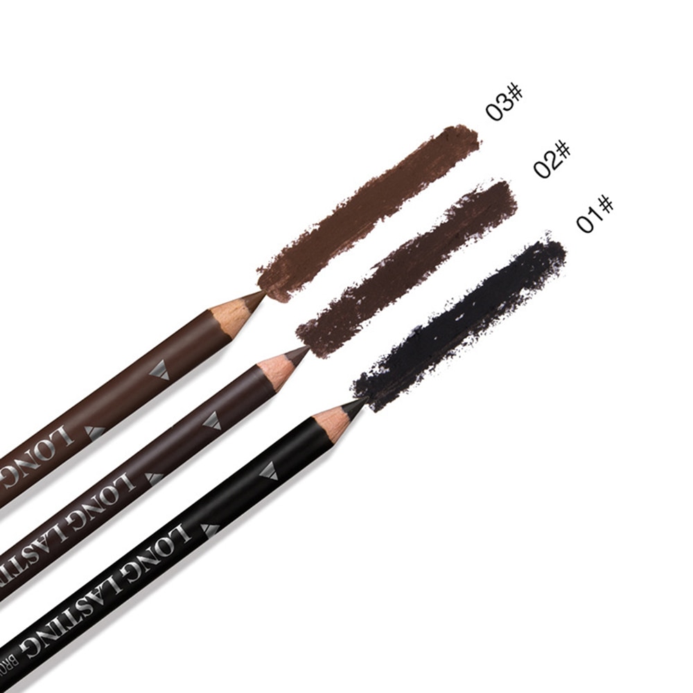 2021 New Hot Sale 12pcs Waterproof Eye Brow Pencil Black Brown Eyebrow Pen Long Lasting Makeup Drop Shipping