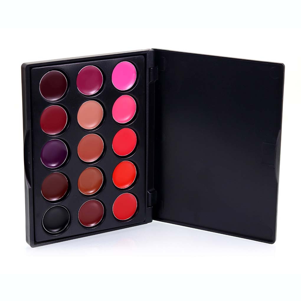Brand New 15 Colors Women Girls Moisturizing Long Lasting Lip Gloss Palette for Nude Cosmetic Makeup