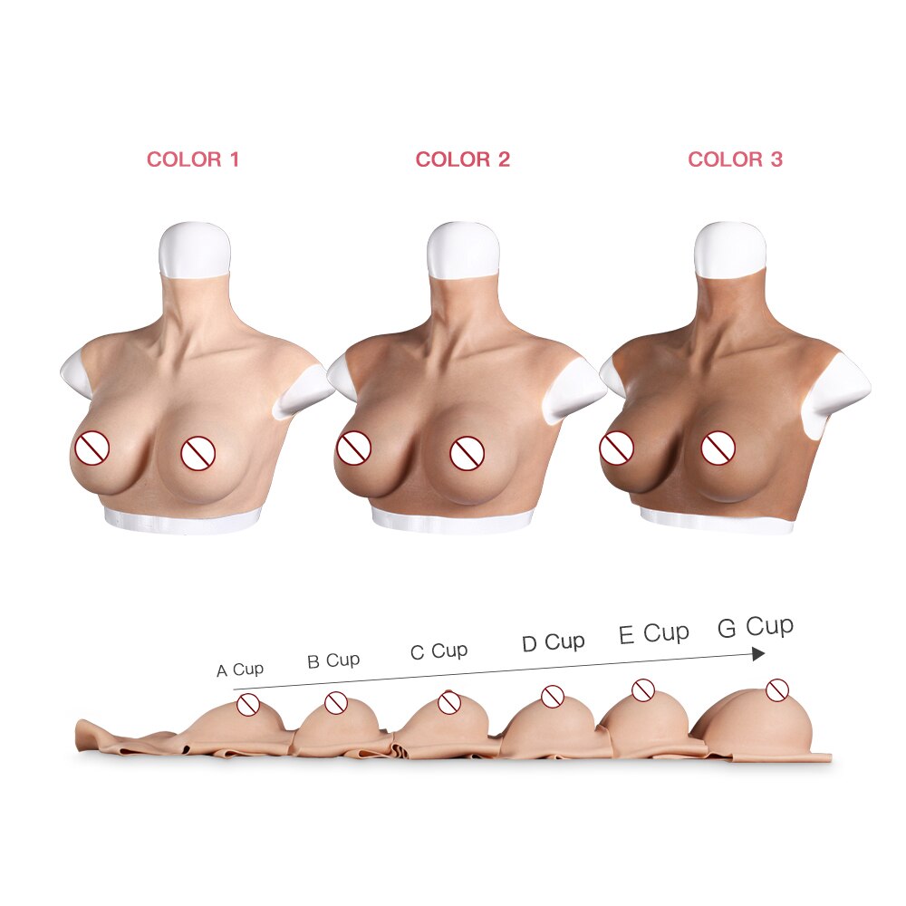 KUMIHO Realistic Silicone Fake Boobs Crossdresser A/B/C/D/E/G Cup Breast Forms Drag Queen Shemale Transgender Cosplay