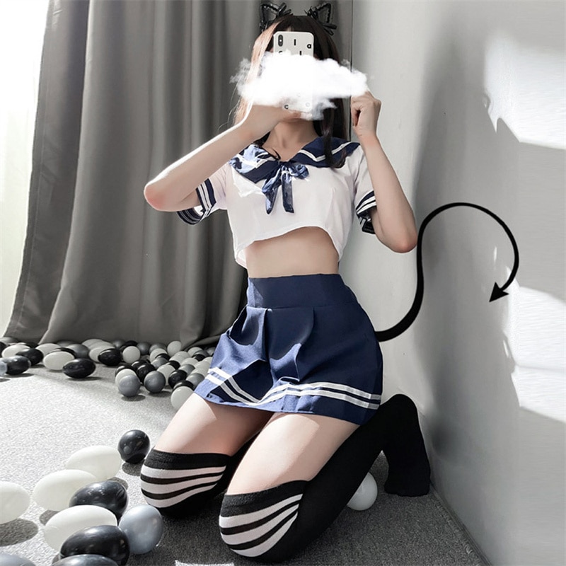Women Sexy Cosplay Lingerie Erotic Student Uniform School Ladies Sexy Costume Babydoll  Dress Women Lace Miniskirt Outfit