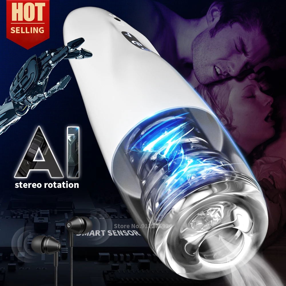 Automatic Rotation Sex Machines Male Masturbator Cup Silicone Vagina Real Pussy Blowjob Pocket Adult Masturbation Toys for Men