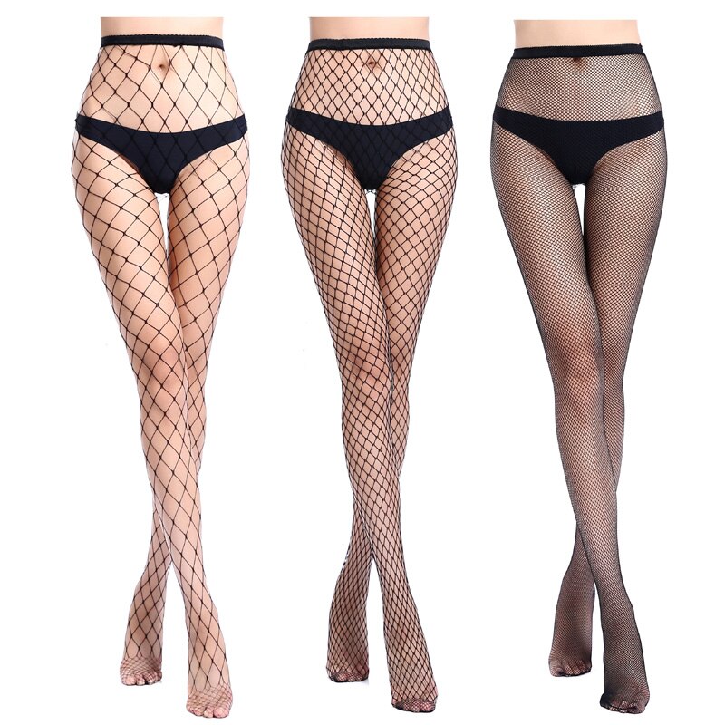 Women's Long Hollow Out Sexy Pantyhose Black Women Tights Stocking Fishnet Stockings Club Party Hosiery  Female Long Stockings