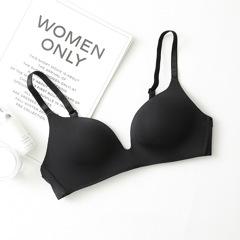 Seamless Bras for Women Push Up Bras No Wire Brassiere A B Cup Underwear Sexy Bralette Three Quarters(3/4 Cup)  Lingerie