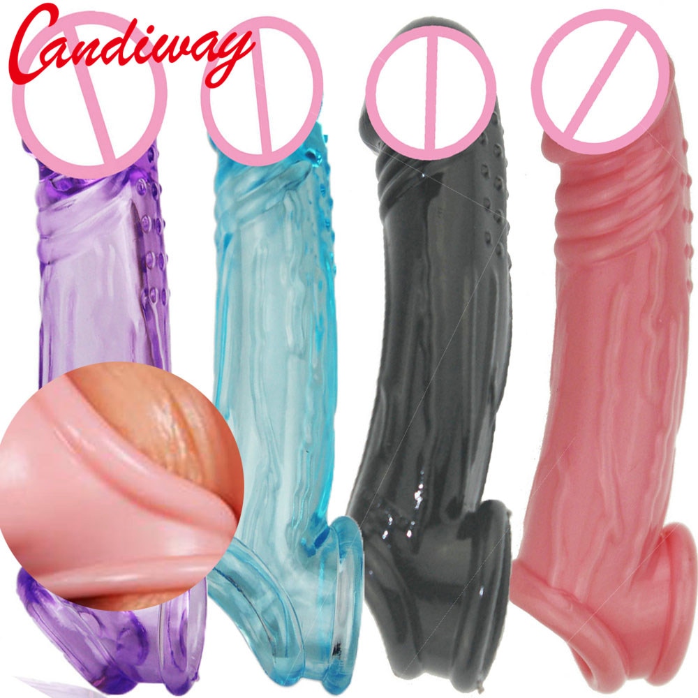 Bold Extend condom Reusable Delay ejaculation Impotence Penis ring contraceptive extension G Spot lasting sleeve Sex toy for men