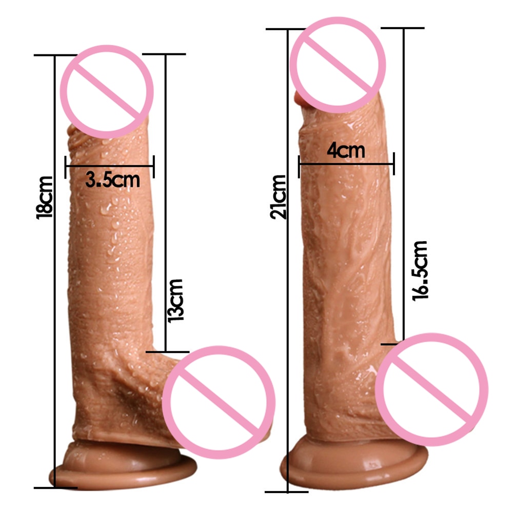 7/8 Inch Huge Realistic Dildo Silicone Penis Dong with Suction Cup for Women Masturbation Lesbain Anal Sex Toys for Adults 18