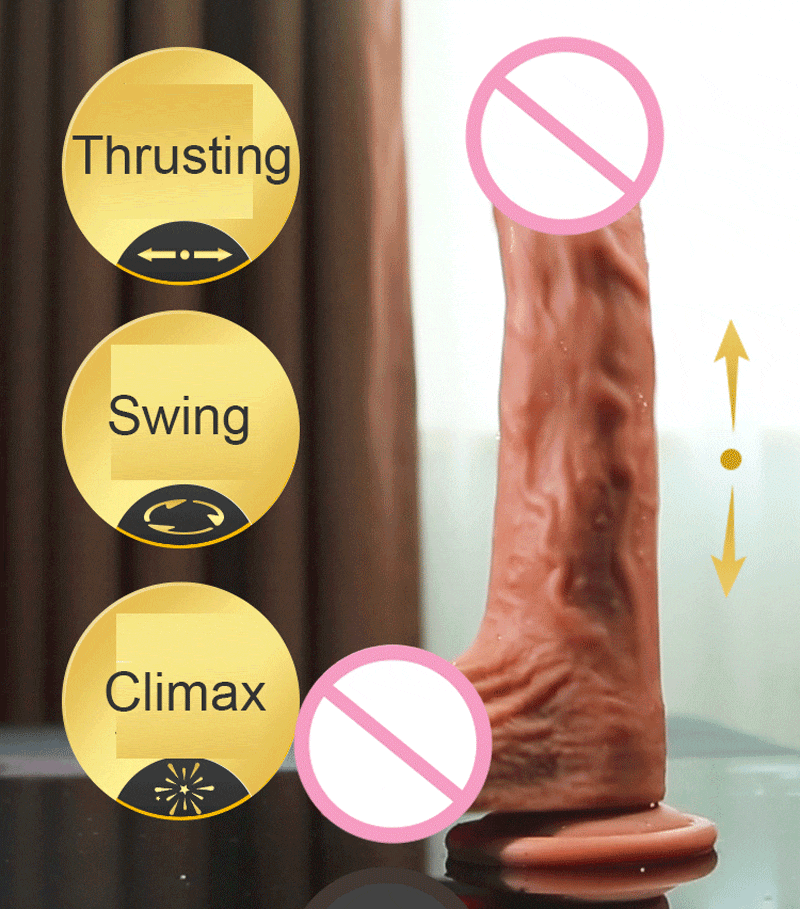 Telescopic Thrusting Heating Dildo Vibrator G-spot Massage Swing Huge Realistic Penis Vibrator Sex Toys for Women Sex Products