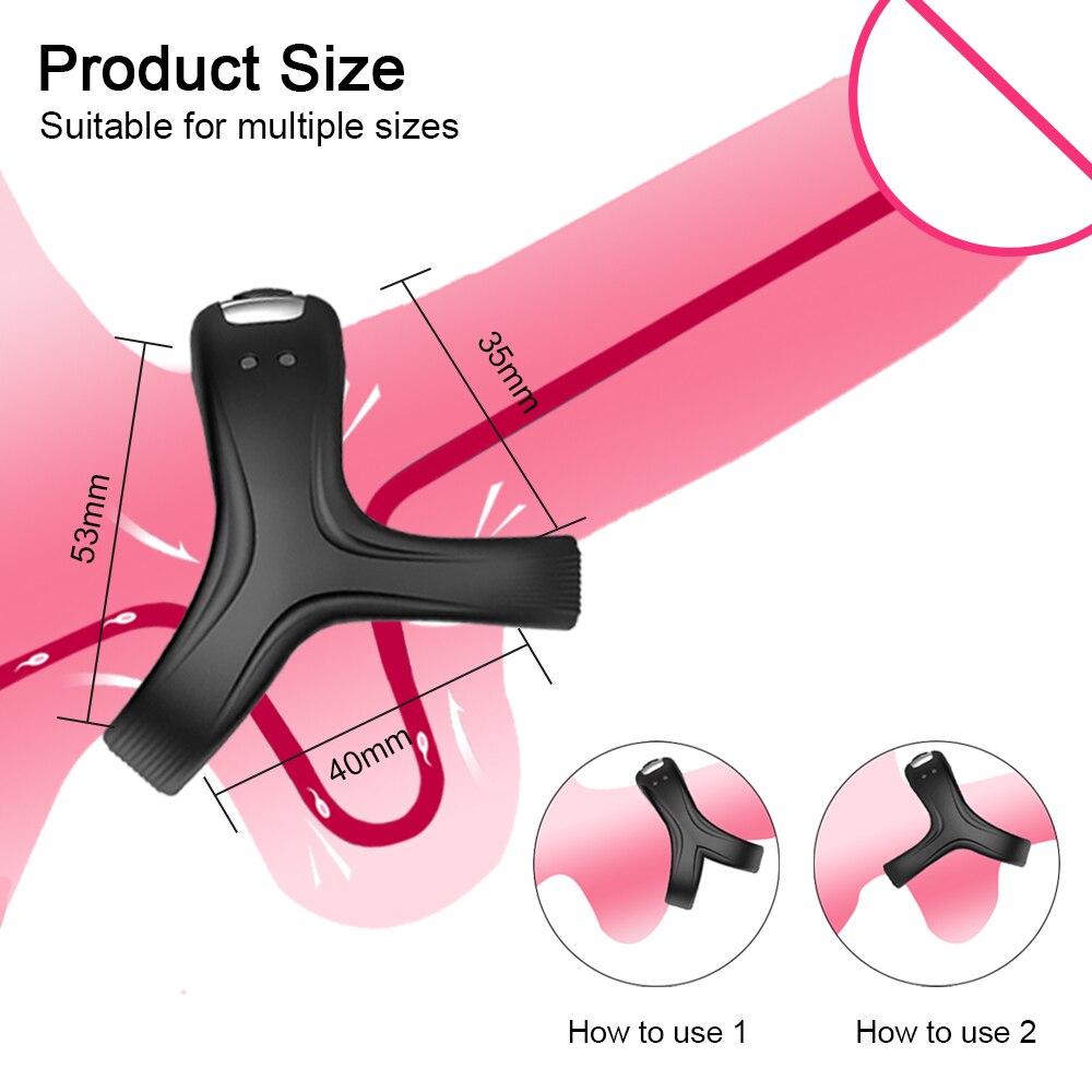 Cock Ring Vibrator 10 Speeds Penis Ring Delay Ejaculation Sex Toys for Men Couple Rings Cockring Penisring Toys for Adults 18
