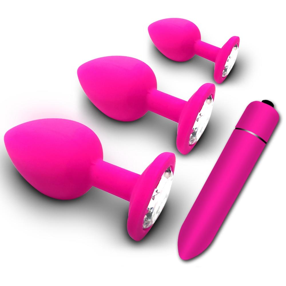 Soft Silicone Anal Plug Dildo Bullet Vibrator Sex Toys for Women Men Gay Butt Plug Prostate Massager Intimate Goods for Adults