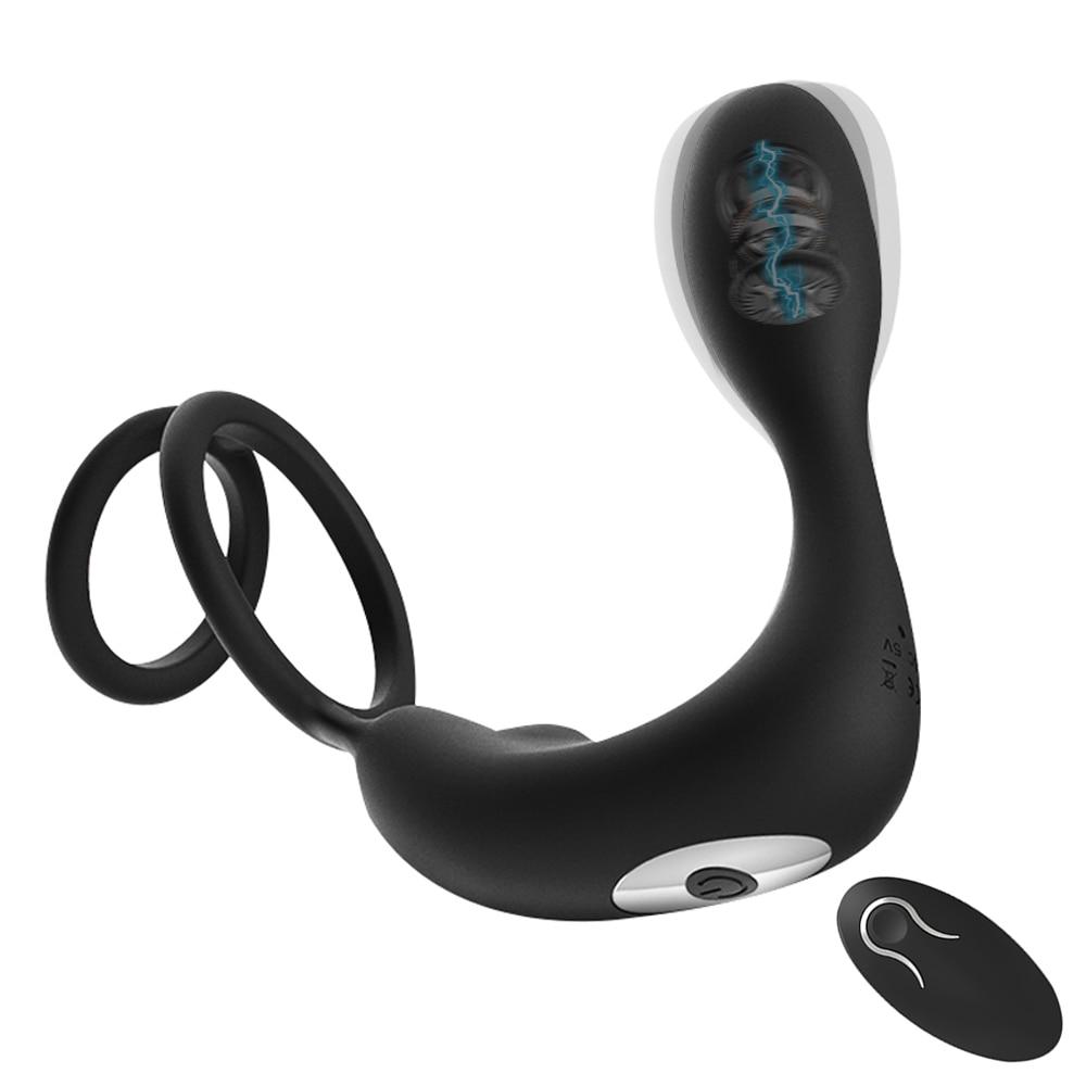 Wireless Prostate Massager Vibrator For Men Anal Plug Gay Prostate Stimulator Butt Plug Couple Delay Ejaculation Ring Sex Toys
