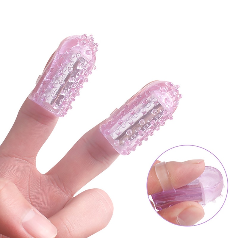 1pcs Mini Finger Vibration Sleeve Clitoris G Spot Stimulator Adult Lesbian Sex Toys for Woman Woman Dancer Finger Vibrator