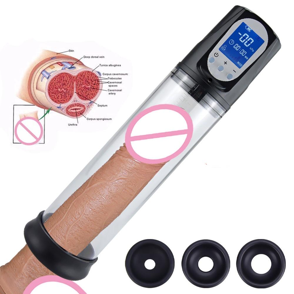 Electric Penis Pump Sex Toys for Men USB Charging Automatic Penis Extender Vacuum Pump Penile Enlarger Erection Male Masturbator