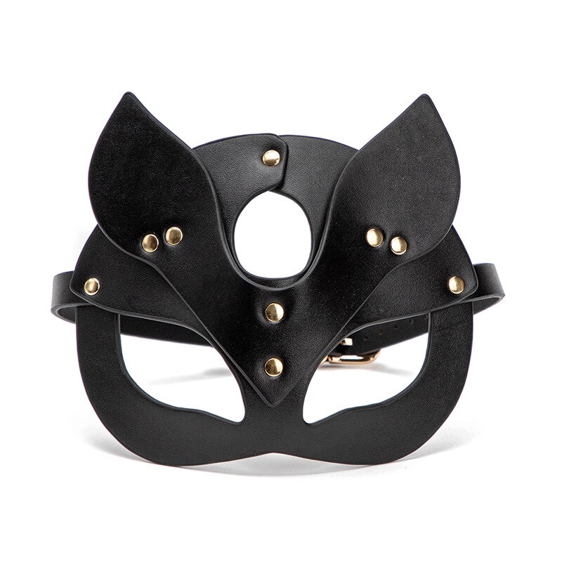 BDSM Mask Sex Toys For Women Bondage Restraints Leather Sexy Cosplay Rabbit Cat Ear Bunny Mask Masquerade Party Face Cosplay