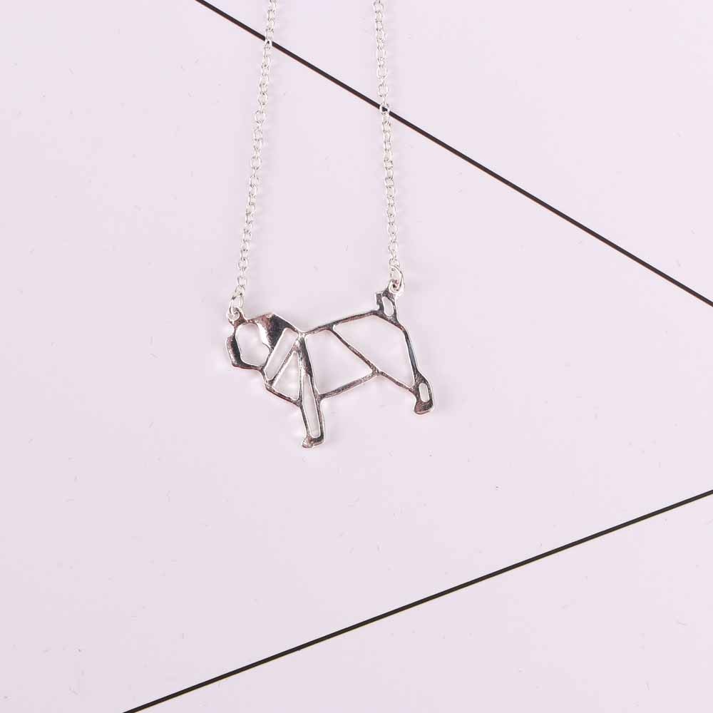 1pc Hollow Alloy Lovely Zodiac Animal Dog Pendant Pug Necklace Gold Color Lovers Gift Jewelry Accessories High Quality Hot Sale