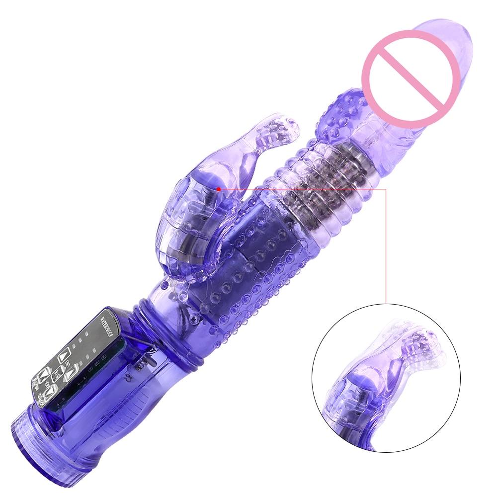 G Spot Dildo Rabbit Vibrator Masturbator Sex for Women Vagina Clitoris Double Vibrator 12 Speeds Vagina Vibration Adult Toys