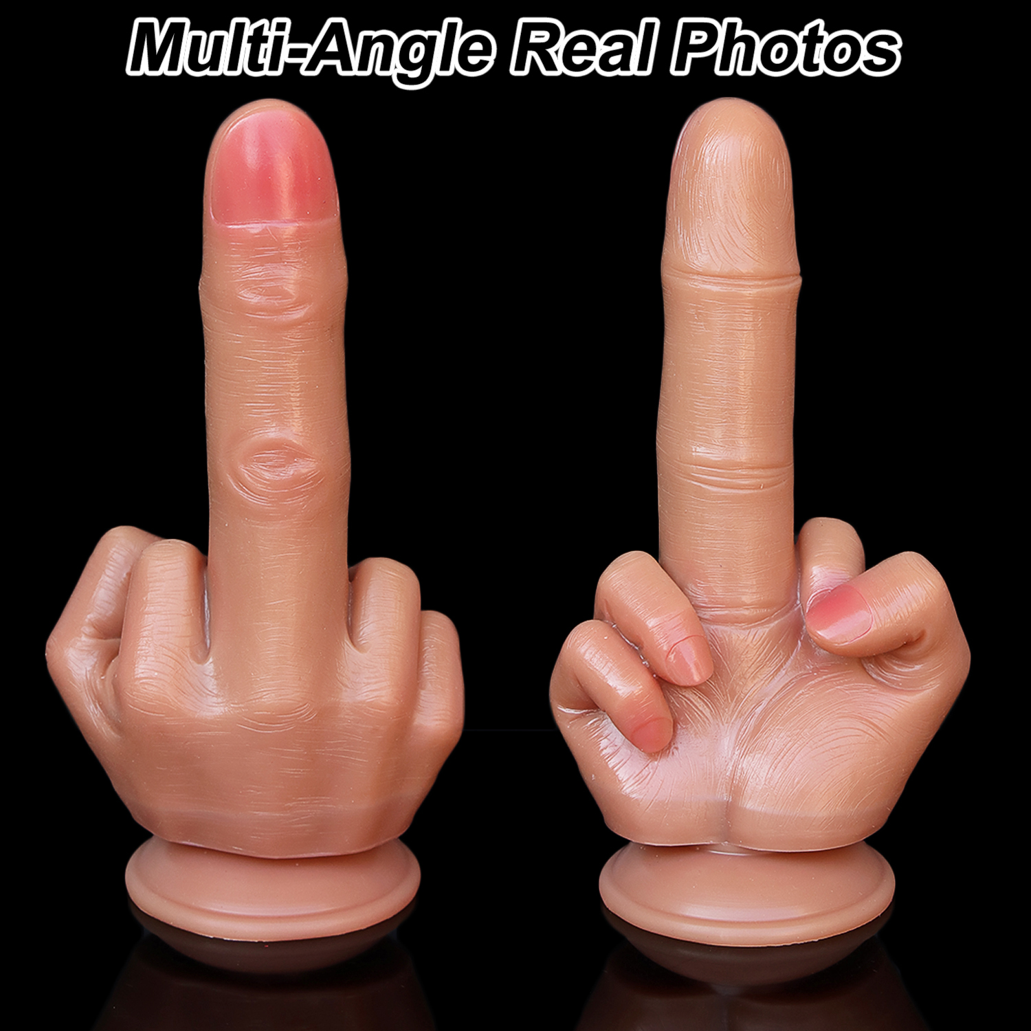 Huge Spoof Middle Finger Gift Thick Dildo Gay Soft Silicone Dick Big Suction Cup Artificial Penis Anal Plug Sex Toy for Women