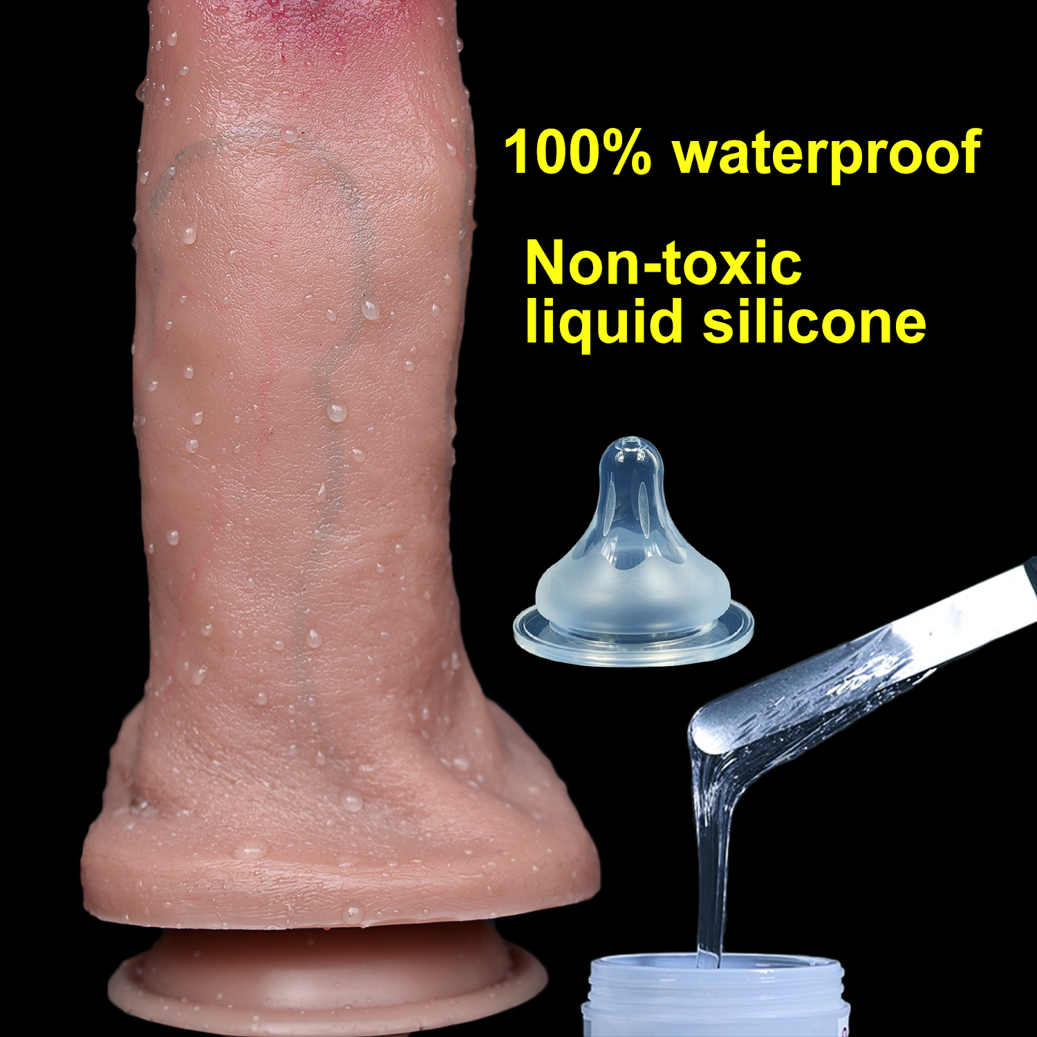 1:1 Soft Man Penis Big Silicone Dildo Skin Feel Suction Cup Thick Cock Anal Adult Toy for Men Women Gay G Point Masturbate Dick