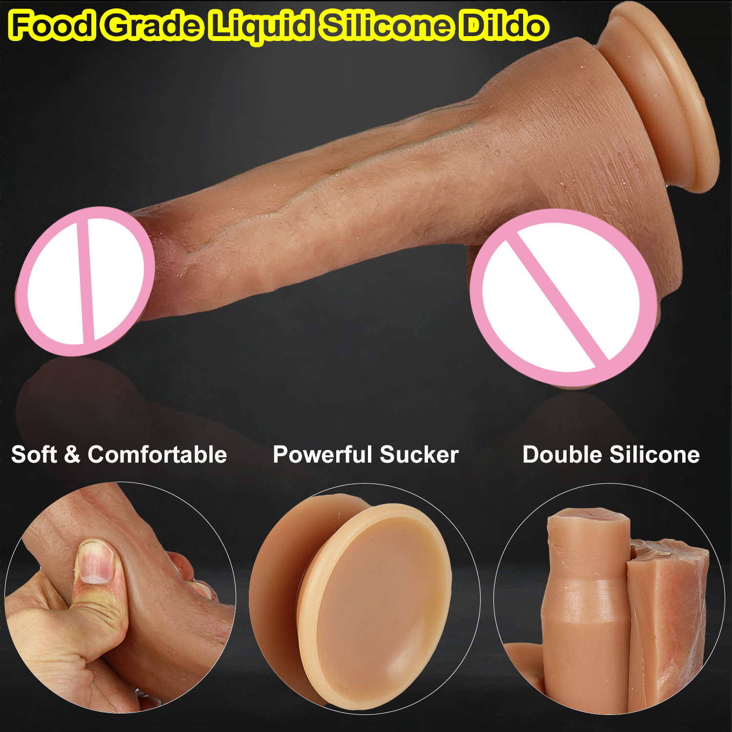 Soft Adult Penis Real Thick Big XL Dildo Gay Skin Feel Suction Cup Masturbators Silicone Dick Anal Plug Sex Toy for Men Women