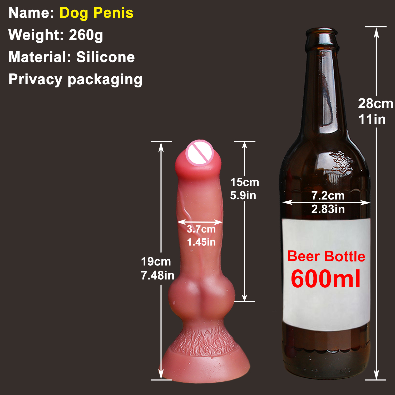 Soft Realistic Animal Dog Big Dildo Suction Cup Cock Lesbian Silicone Masturbators Penis Butt Plug Adult Sex Toy for Men Women