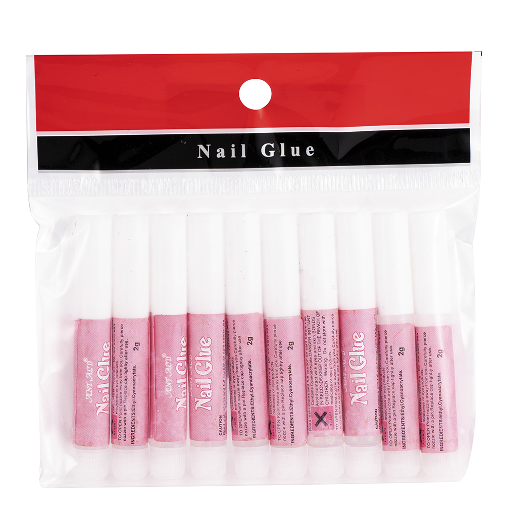 10Pcs/Set Mini Beauty Nail Glue False Art Decorate Tips Acrylic Glue Nail Accessories False Nail Extension Glue Colle Faux Ongle