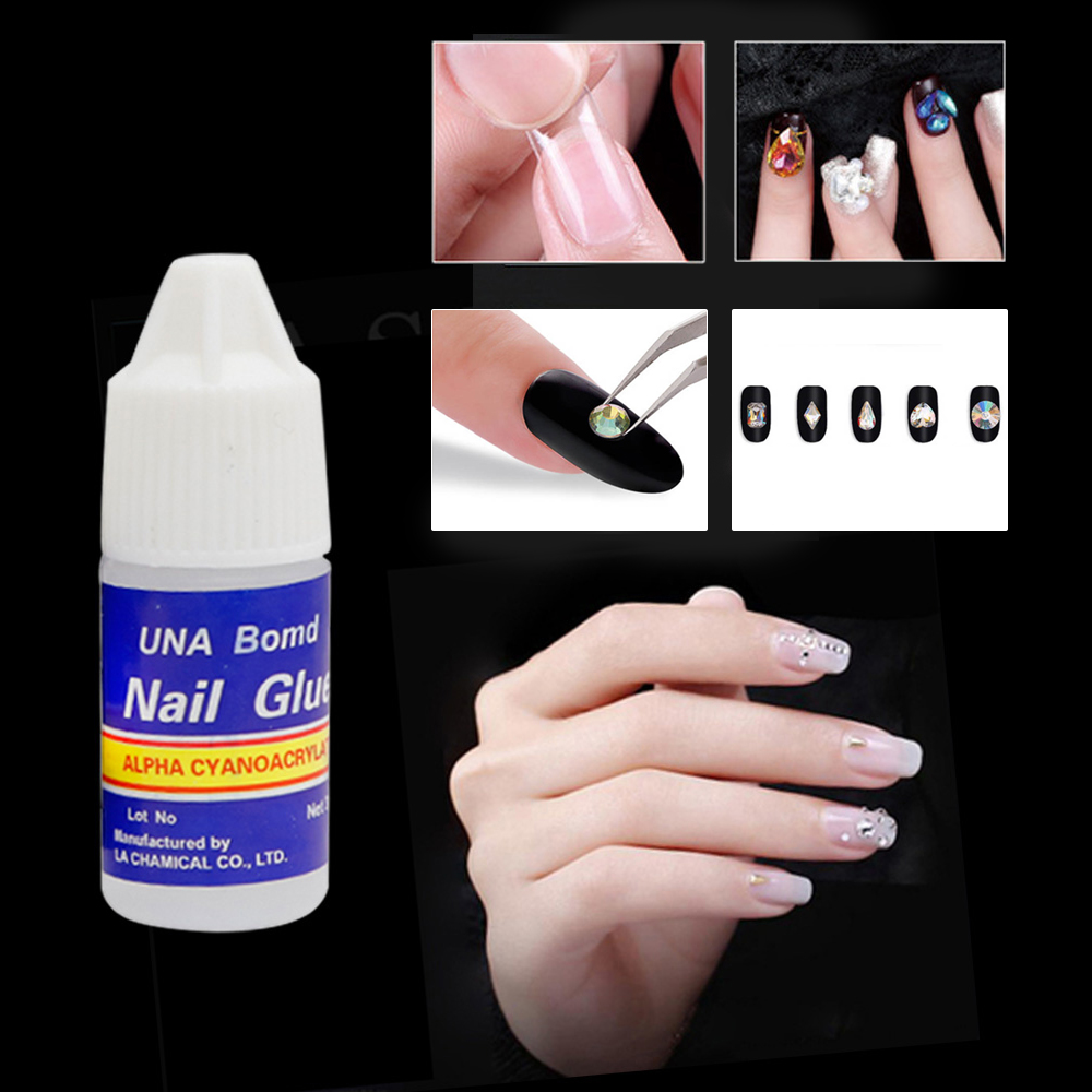 5pc/pack Nail Art Glue Fast-Dry Adhesive Acrylic Art False Tips 3D Decoration Nail Rhinestone Nail Glue False Tip Manicure Tools