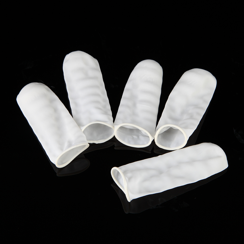 100Pcs/lot Plastic Latex Finger Gloves Manicure Tools Nail Salon Equipment Nail Practice Hand Protector Cots