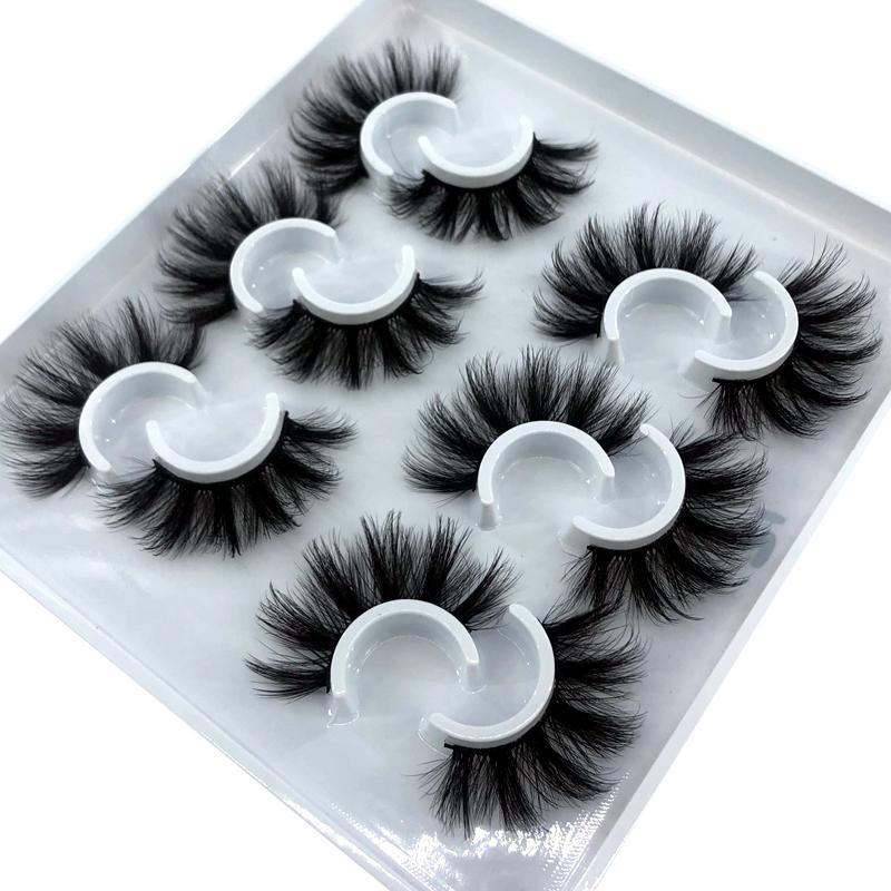 2/4/6 pairs 10-25mm fake Eyelashes 100% Mink Eyelashes Mink Lashes Natural Dramatic Volume Eyelashes Extension False Eyelashes
