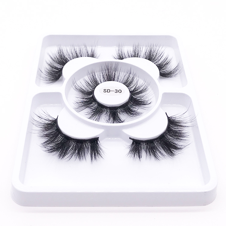 2021 New 3 pairs natural false eyelashes fake lashes long makeup 3d mink lashes eyelash extension mink eyelashes for beauty